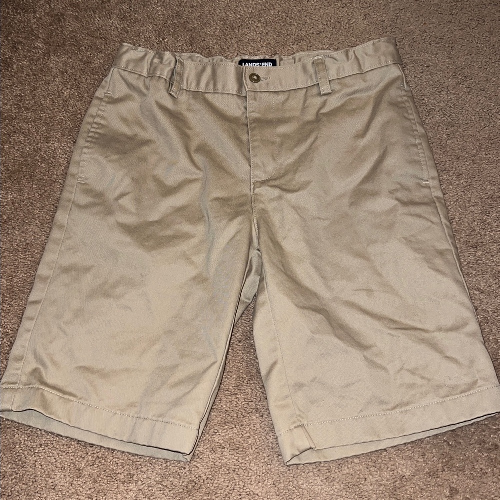 Lands’ End Boys Chino Shorts – Khaki, Size 14H (Excellent Condition)